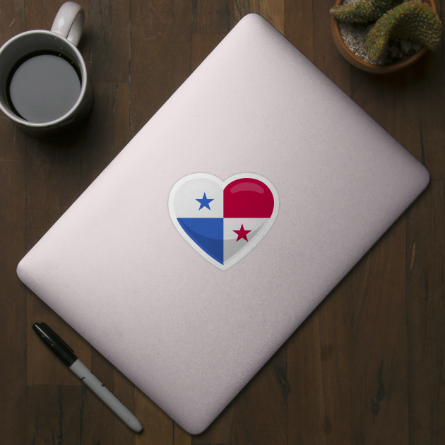 Panama Flag Heart by SunburstGeo